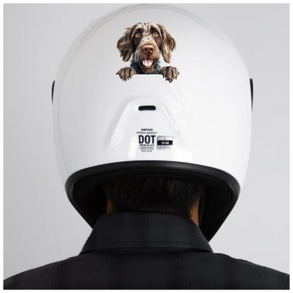 Brown Dog Spaniel Happy Face Vinyl Sticker Decal
