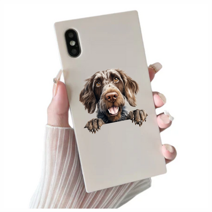 Brown Dog Spaniel Happy Face Vinyl Sticker Decal