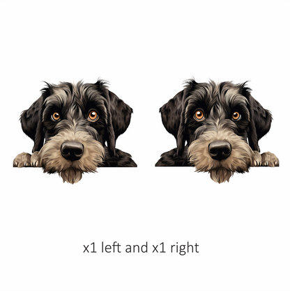 Black Dog Terrier Cute Face Vinyl Sticker Decal