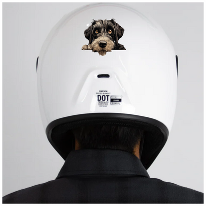 Black Dog Terrier Cute Face Vinyl Sticker Decal