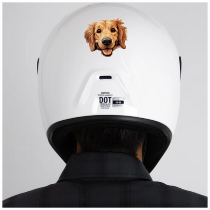 Golden Retriever Dog Face Smiling Vinyl Sticker Decal