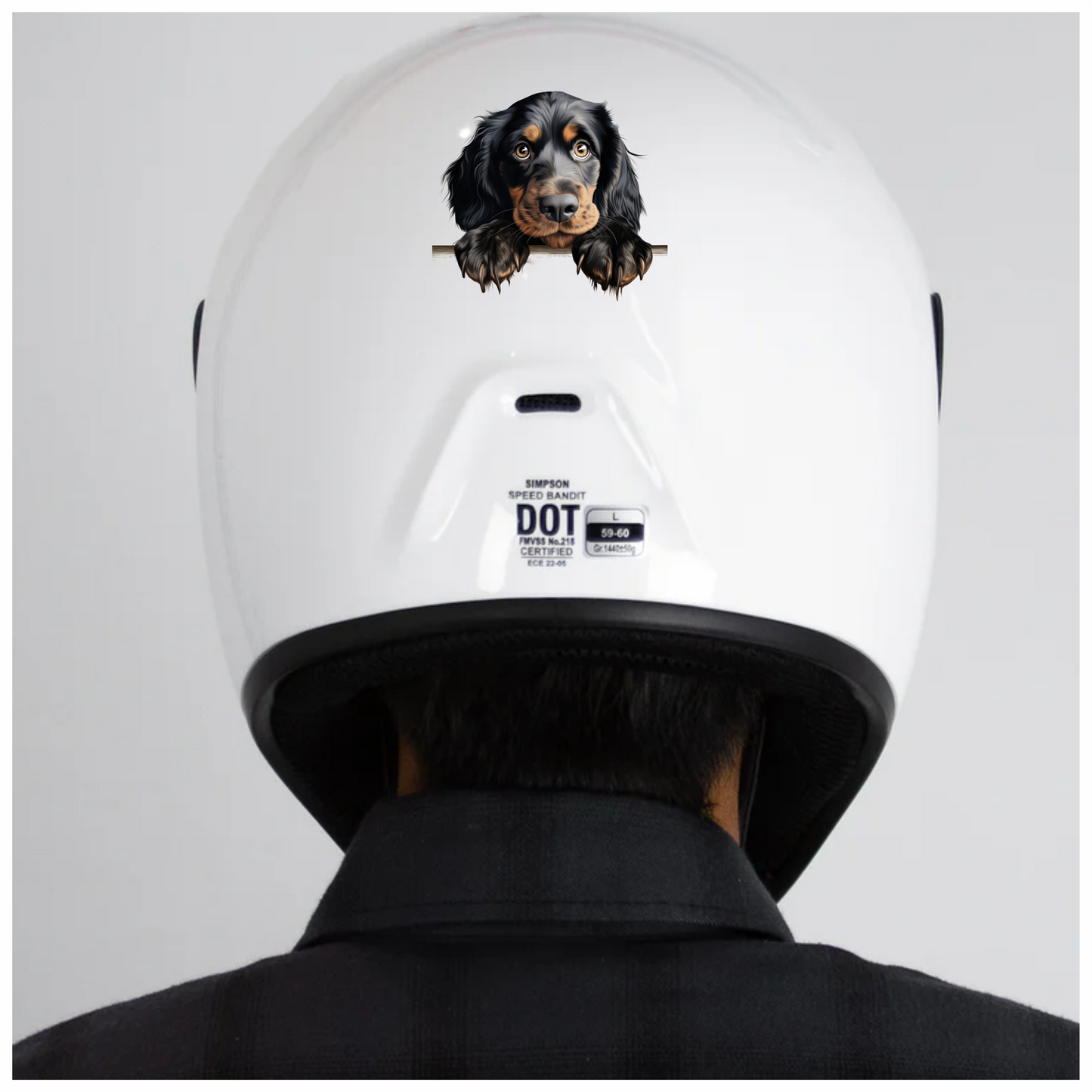 Black Dog Spaniel Cute Paws Vinyl Sticker Decal