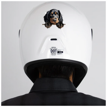 Black Dog Spaniel Cute Paws Vinyl Sticker Decal