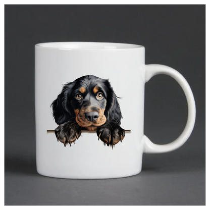 Black Dog Spaniel Cute Paws Vinyl Sticker Decal