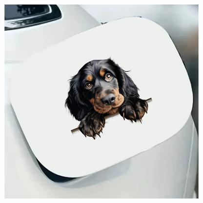 Black Dog Spaniel Cute Paws Vinyl Sticker Decal