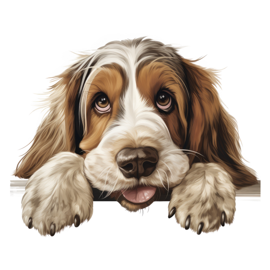 Brown White Dog Cocker Spaniel Vinyl Sticker Decal