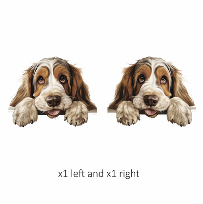 Brown White Dog Cocker Spaniel Vinyl Sticker Decal