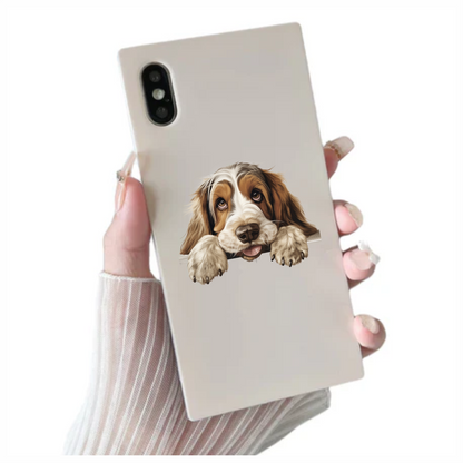 Brown White Dog Cocker Spaniel Vinyl Sticker Decal