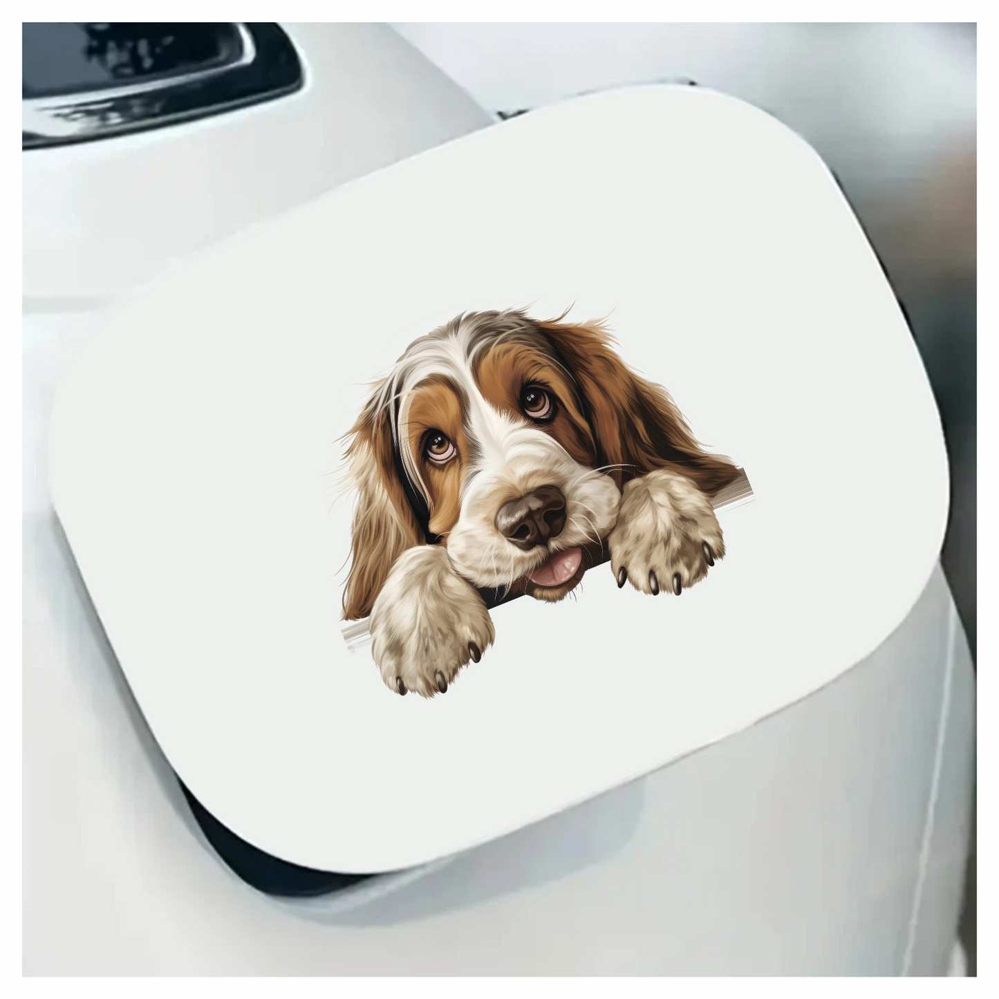 Brown White Dog Cocker Spaniel Vinyl Sticker Decal