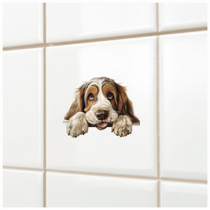 Brown White Dog Cocker Spaniel Vinyl Sticker Decal