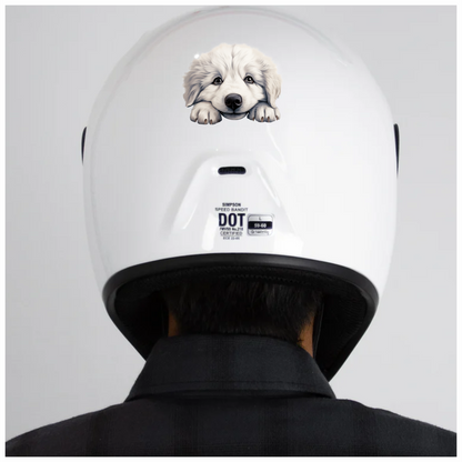 White Puppy Dog Cute Fluffy Vinyl Sticker Decal