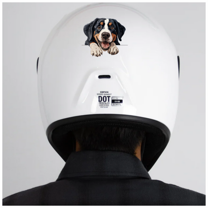 Black Dog Bernese Mountain Happy Vinyl Sticker Decal