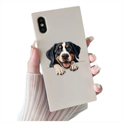 Black Dog Bernese Mountain Happy Vinyl Sticker Decal