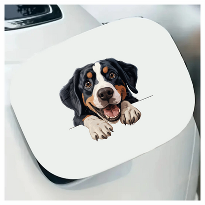 Black Dog Bernese Mountain Happy Vinyl Sticker Decal