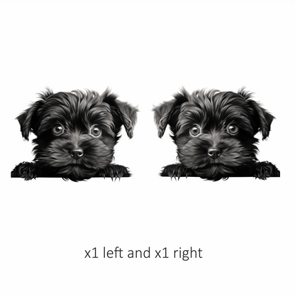 Black Puppy Dog Terrier Cute Vinyl Sticker Decal