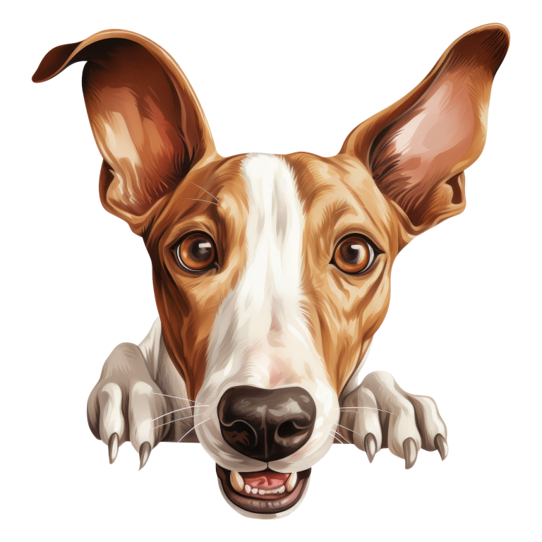 Brown White Dog Greyhound Face Vinyl Sticker Decal
