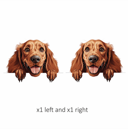 Brown Dog Cocker Spaniel Happy Face Vinyl Sticker Decal