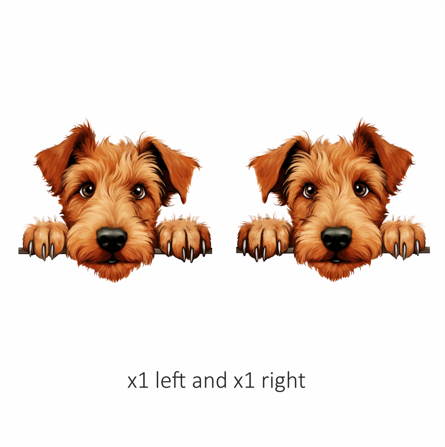 Brown Dog Terrier Cute Face Vinyl Sticker Decal