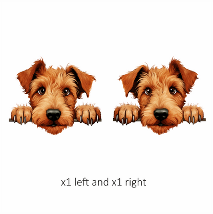 Brown Dog Terrier Cute Face Vinyl Sticker Decal