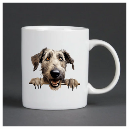 Brown Dog Irish Wolfhound Smiling Vinyl Sticker Decal