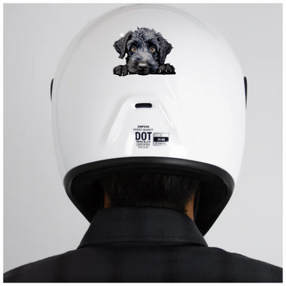 Black Dog Puppy Poodle Cute Vinyl Sticker Decal