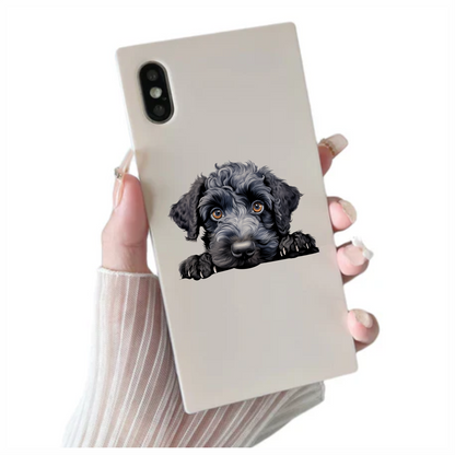 Black Dog Puppy Poodle Cute Vinyl Sticker Decal
