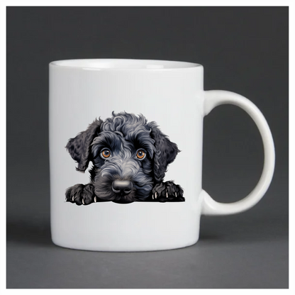 Black Dog Puppy Poodle Cute Vinyl Sticker Decal