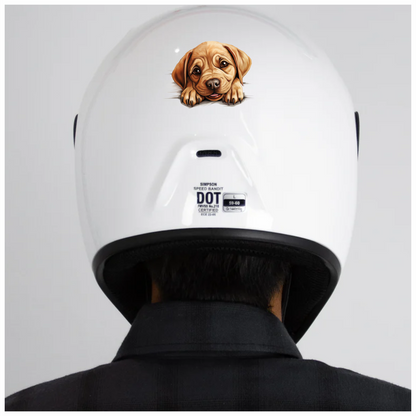 Brown Puppy Labrador Cute Face Vinyl Sticker Decal