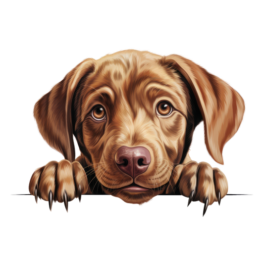 Brown Puppy Dog Labrador Cute Vinyl Sticker Decal