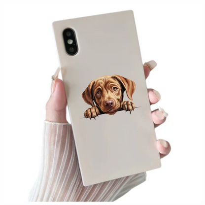 Brown Puppy Dog Labrador Cute Vinyl Sticker Decal