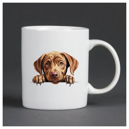 Brown Puppy Dog Labrador Cute Vinyl Sticker Decal