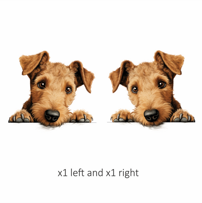 Brown Dog Terrier Cute Face Vinyl Sticker Decal