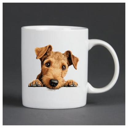 Brown Dog Terrier Cute Face Vinyl Sticker Decal