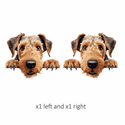 Brown Dog Terrier Cute Face Vinyl Sticker Decal