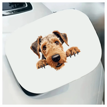 Brown Dog Terrier Cute Face Vinyl Sticker Decal
