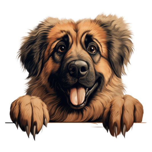 Brown Dog Large Breed Happy Vinyl Sticker Decal
