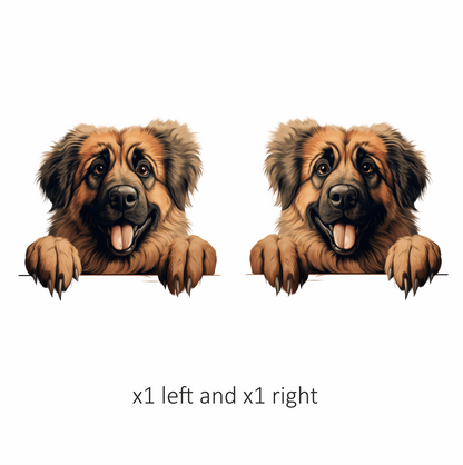 Brown Dog Large Breed Happy Vinyl Sticker Decal