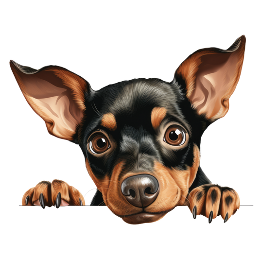 Black Brown Chihuahua Puppy Cute Vinyl Sticker Decal