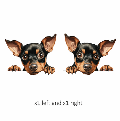 Black Brown Chihuahua Puppy Cute Vinyl Sticker Decal