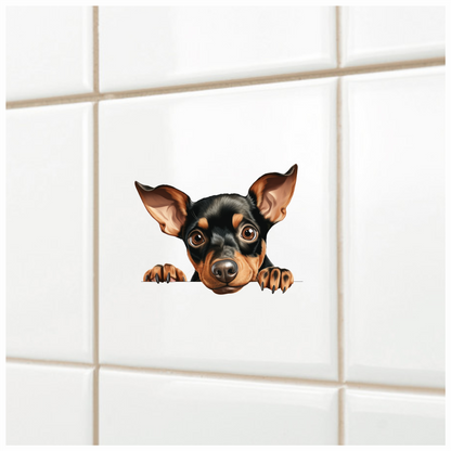 Black Brown Chihuahua Puppy Cute Vinyl Sticker Decal