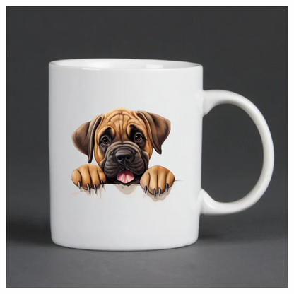 Brown Puppy Dog Bulldog Cute Vinyl Sticker Decal