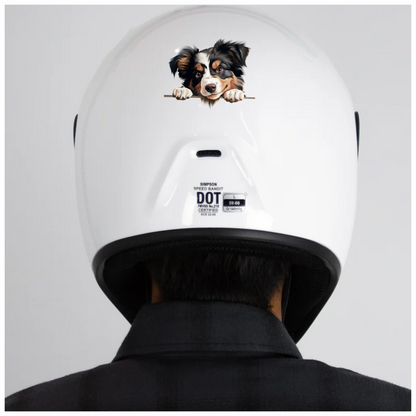Black White Brown Australian Shepherd Dog Vinyl Sticker Decal