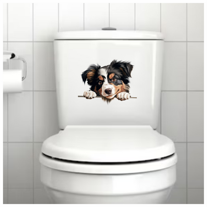 Black White Brown Australian Shepherd Dog Vinyl Sticker Decal