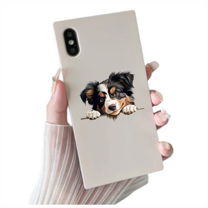 Black White Brown Australian Shepherd Dog Vinyl Sticker Decal