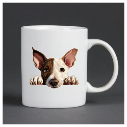Brown White Dog Terrier Face Vinyl Sticker Decal