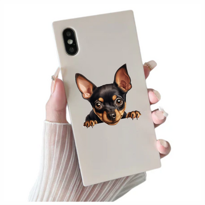 Black Brown Chihuahua Puppy Face Vinyl Sticker Decal