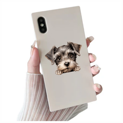 Gray Puppy Dog Terrier Cute Vinyl Sticker Decal