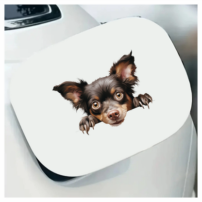Brown Chihuahua Dog Face Paws Vinyl Sticker Decal