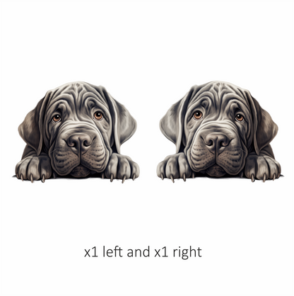 Grey Dog Mastiff Puppy Cute Vinyl Sticker Decal