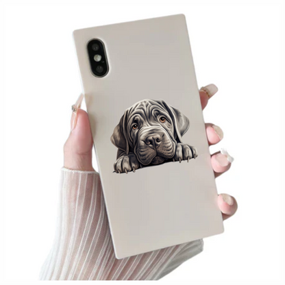 Grey Dog Mastiff Puppy Cute Vinyl Sticker Decal
